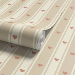 Arthouse Sweetheart Stripe Beige & Blush Pink Wallpaper - thumbnail 2