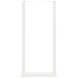 Berkfield Home Coffee Table Legs U-Shaped 2 pcs White 50x(100-101) cm Steel - thumbnail 5