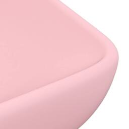 Berkfield Home Luxury Basin Rectangular Matt Pink 71x38 cm Ceramic - thumbnail 5
