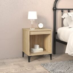 Berkfield Home Bedside Cabinet Sonoma Oak 40x35x50 cm in Brown - Size: 40 x 35 x 50 cm - thumbnail 1