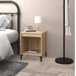 Berkfield Home Bedside Cabinet Sonoma Oak 40x35x50 cm in Brown - Size: 40 x 35 x 50 cm - thumbnail 3