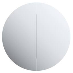 Berkfield Home Bathroom Cabinet with Round Mirror&LED Oak 40x40x17.5 cm in Brown - thumbnail 6