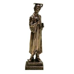 Boy Graduation Figurine - Polished Bronze Finish - thumbnail 1