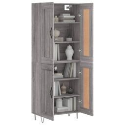 Berkfield Home Highboard Grey Sonoma 69.5x34x180 cm Engineered Wood - thumbnail 3