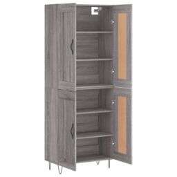Berkfield Home Highboard Grey Sonoma 69.5x34x180 cm Engineered Wood - thumbnail 4