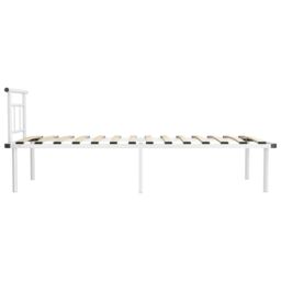 Berkfield Home Bed Frame White Metal 100x200 cm - thumbnail 4