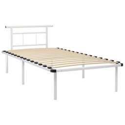 Berkfield Home Bed Frame White Metal 100x200 cm - thumbnail 2