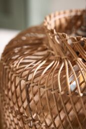 Dibor Boxed Diamond Woven Natural Pendant Ceilling Light Shade H31 x D34cm - thumbnail 5