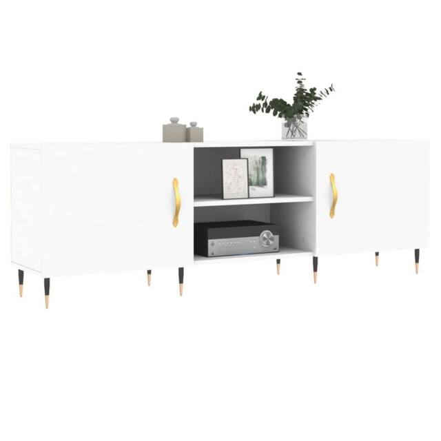 Berkfield Home TV Cabinet White 150x30x50 cm Engineered Wood - Size: 150 x 30 x 50 cm - image 1