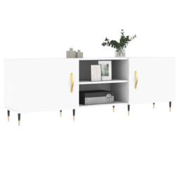Berkfield Home TV Cabinet White 150x30x50 cm Engineered Wood - Size: 150 x 30 x 50 cm - thumbnail 1