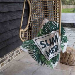 Benjamin Tate Design Botanical Summer Blanket in Natural - Size: 120 cm x 150 cm - thumbnail 4