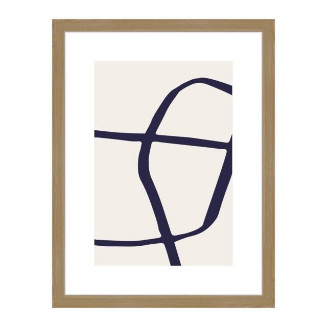 nielsen Velino Picture Frame 30x40cm - Glass Front & Abstract Poster Print in Light Oak - Size: 30x40 cm - image 1