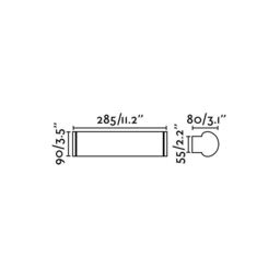Netlighting Danubio Bathroom LED Wall Lamp 9W 2700K IP44 in Grey - thumbnail 2