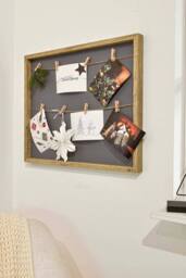 "nielsen Accent Photo Collage Frame for 8 Pictures 4x6"" With Clothesline & 8 Clips - Natural" - thumbnail 4