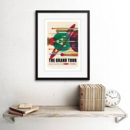 "Wee Blue Coo NASA Space Travel Advert Grand Tour Artwork 12x16"" Framed Art Print - Size: W12"" x H16""" - thumbnail 2