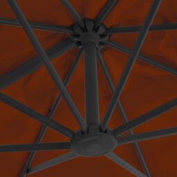 Berkfield Home Cantilever Umbrella with Aluminium Pole Terracotta 300x300 cm in Brown - thumbnail 6