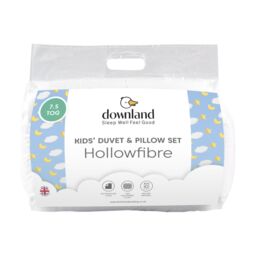 OHS 7.5 Tog Childrens Duvet & Pillowcase Bed Set in White - Size: Single - thumbnail 1