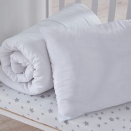 OHS 7.5 Tog Childrens Duvet & Pillowcase Bed Set in White - Size: Single - thumbnail 2