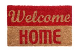 Orsina Welcome Home Dual Colour Doormat in Natural - Size: 100 cm diameter - thumbnail 1