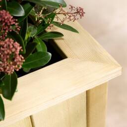 Rowlinsons Signature Heritage Tall Rectangular Planter - Timber - L43xW103xH78 cm in Light Brown - thumbnail 2