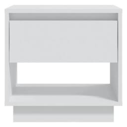 Berkfield Home Classic Bedside Cabinet White 45x34x44 cm Engineered Wood - Size: 45 x 34 x 44 cm - thumbnail 5