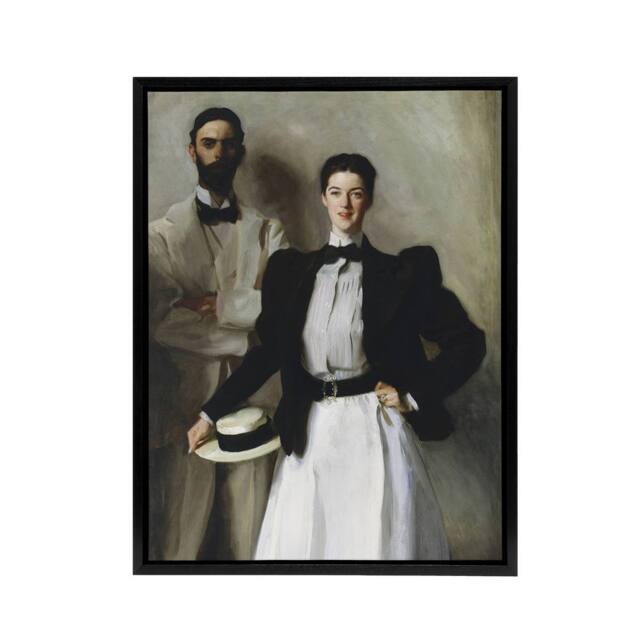 "Artery8 Mr & Mrs Stokes Portrait Sargent Framed Canvas Wall Art Print - Size: W12"" x H16""" - image 1