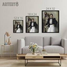 "Artery8 Mr & Mrs Stokes Portrait Sargent Framed Canvas Wall Art Print - Size: W12"" x H16""" - thumbnail 4