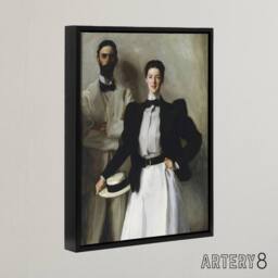 "Artery8 Mr & Mrs Stokes Portrait Sargent Framed Canvas Wall Art Print - Size: W12"" x H16""" - thumbnail 2