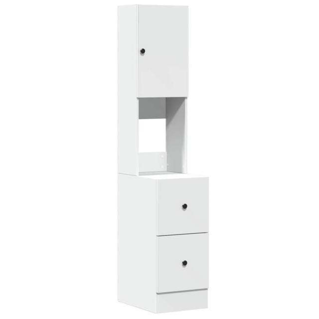 Berkfield Home Kitchen Cabinet White 35x50x180 cm Engineered Wood - Size: 35 x 50 x 180 cm - image 1