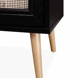 sweeek Scandi-style bedside table with drawer in Black - thumbnail 8