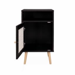 sweeek Scandi-style bedside table with drawer in Black - thumbnail 7