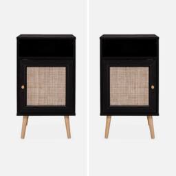 sweeek Scandi-style Bedside Table With Drawer in Black - thumbnail 4