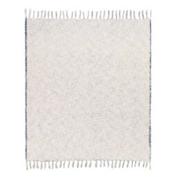 Paoletti Durelle 100% Cotton Paisley Printed Throw in Blue - Size: 130 cm x 170 cm - thumbnail 3