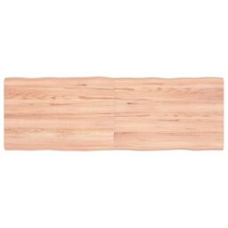 Berkfield Home Table Top Light Brown 120x40x(2-4)cm Treated Solid Wood Live Edge