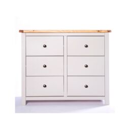 Cabinet Bits Argenta 6 Drawer Chest of Drawers Brass Knob in Light Grey - thumbnail 2