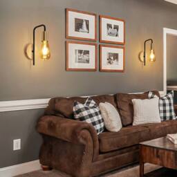 Pheashine Wall lamp (2 Pack), Wood Base, Industrial Style, E27 Socket (Bulb Not) in Gold - thumbnail 6