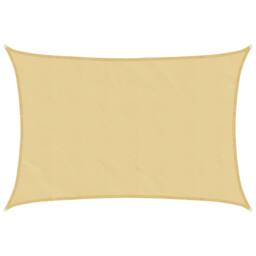 Berkfield Home Sun Shade Sail Sand 5x3 m 100% Polyester Oxford in Yellow - thumbnail 2