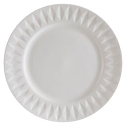 Orsina Livorno 16 Pc Embossed Geo Dinner Set in White - thumbnail 3