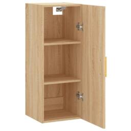 Berkfield Home Wall Mounted Cabinet Sonoma Oak 34.5x34x90 cm in Light Brown - thumbnail 6