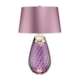 Loops Table Lamp Heather Shade Plum tinted Glass / Heather Shade LED E27 60W Bulb in Clear - thumbnail 2