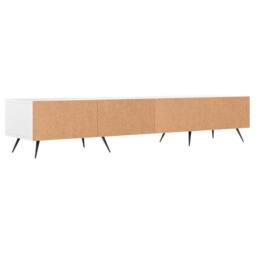 Berkfield Home TV Cabinet White 150x36x30 cm Engineered Wood - Size: 150 x 36 x 30 cm - thumbnail 8