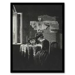 Artery8 Sun Rays Paula in Berlin Alfred Stieglitz Framed Wall Art Print in Grey - Size: A4 - thumbnail 1