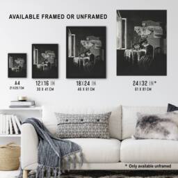 Artery8 Sun Rays Paula in Berlin Alfred Stieglitz Framed Wall Art Print in Grey - Size: A4 - thumbnail 3