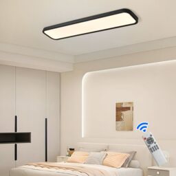 Garwarm 1 Light 100cm Black Rectangle Acrylic LED Flush Mount - thumbnail 5