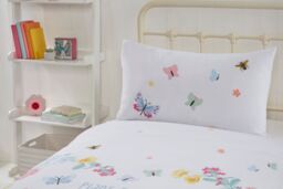 Rapport Home PH Butterflies & Bees Duvet Cover Set with Pillowcase in White - Size: Single - thumbnail 2