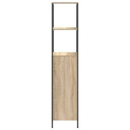 Berkfield Home Bathroom Cabinet with Shelves Sonoma Oak 36x35x165 cm in Light Oak - Size: 36 x 35 x 165 cm - thumbnail 7
