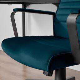 FurnitureboxUK Centro Velvet Reclining Office Chair in Blue - thumbnail 5