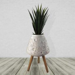 Moon White Planter with Stand