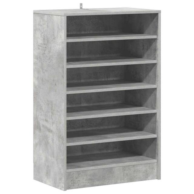 Berkfield Home Shoe Cabinet Concrete Grey 60x35x92 cm Engineered Wood - Size: 60 x 35 x 92 cm - image 1