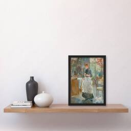 "Artery8 In the Dining Room Oil Painting Morisot Framed Wall Art Print - Size: W12"" x H16""" - thumbnail 4
